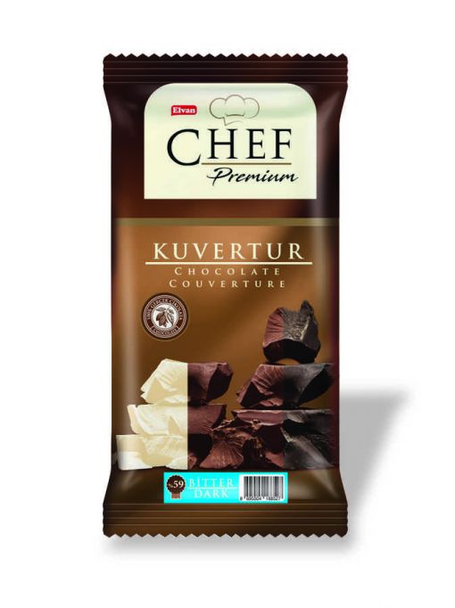 Chef Premium Yüzde 59 Bitter Mini Kuvertür 200 Gr.